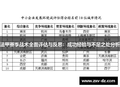 法甲赛季战术全面评估与反思：成功经验与不足之处分析